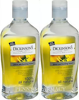 $21.95 • Buy Dickinson's Witch Hazel Toner Pore Perfecting 16oz ( 2 Bottles ) Yellow