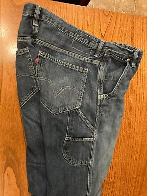 Levis Men's Capenter Cargo Blue Jeans Vintage SIZE 32x34 Pants • $11