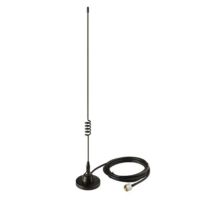 Dual Band Amateur Ham Radio Antenna 144-148/440-450MHz Magnet Mount W/ PL-259 3m • $20.90