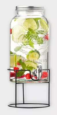 Royalty Art Mason Jar Glass Drink Dispenser For Parties Holidays And Events  • $49.99