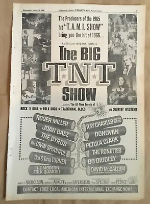$7 • Buy The Big T.N.T Show Print Ad 1966 Vintage 60s Promo Poster Concert Film The Byrds