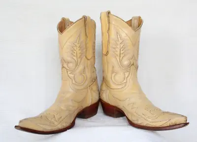 OLD GRINGO Western Leather Banana Distressed Cowboy Bootie Boots Embroidered 10 • $169