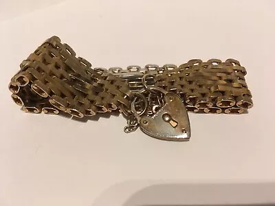£2 • Buy Gold Plated Bar Gate Bracelet 