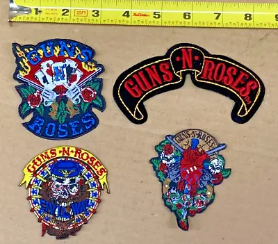 Lot Of 4 ~ NICE! ~ Guns N' Roses Embroidered Patches ~ Iron On • $9.95