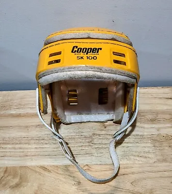 Vintage  1970's  Rare Yellow Copper Sk 100 Hockey Hurling  Helmet Senior • $478.35