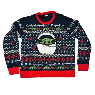 $27.99 • Buy Star Wars Baby Yoda Mandolorian The Child Ugly Christmas Sweater Adult Size 2XL