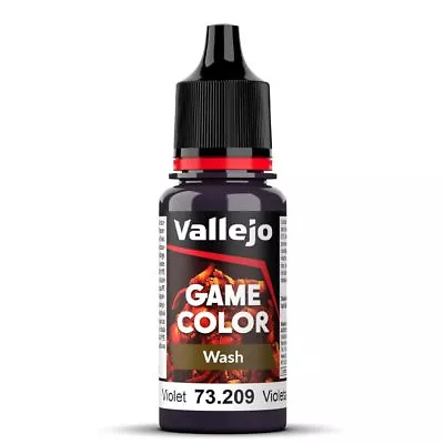 Vallejo Game Colour Violet Wash Paint 18ml Dropper Bottle 73209 • £4.49