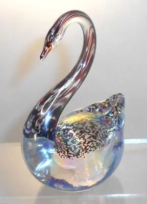 £8.99 • Buy Vintage Heron Glass Swan Red / Pink Iridescent Great Item Perfect Great Present