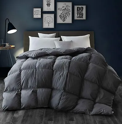 SNOWMAN Luxury Siberian Goose Feather Down Comforter  Warmth 100% Cotton • $96.99