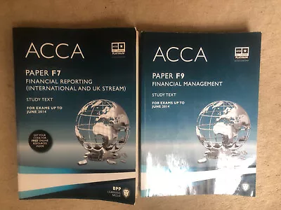 Acca F7 & F 9 Text Books. BPP • £10