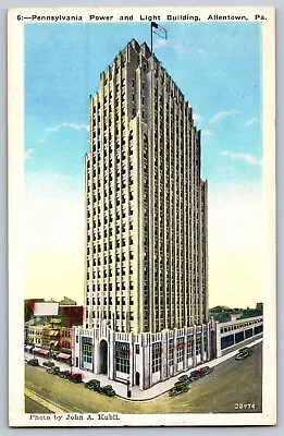 $4.55 • Buy Vintage Postcard Pennsylvania Power And Light Building Allentown PA Linen UNP