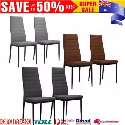 2/4/6x Restaurant Dining Chairs Fabric Seat Kitchen Chair Side Seat Multi Colour • $155.69