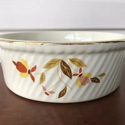 Mary Dunbar Casserole Souffle Dish Jewel Autumn Leaf Hall Superior Veg Bowl Vtg • $24.99