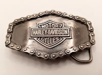 1976 Harley Davidson Motorcycle Chain Belt Buckle Vintage Excellent Condition • $22.99