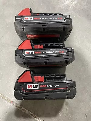 Milwaukee 48-11-1815 M18 18V 1.5Ah Compact Battery - Pre-Owned (Lot Of 3) • $39.99