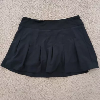 Athleta Skort Medium Mini Black Pull On Pleated • $20.70