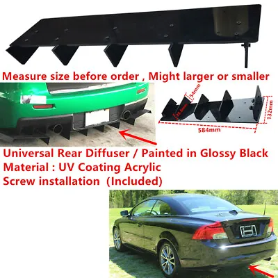 23x5  Fit For Volvo C70 2006-2013 Rear Underbody Diffuser Shark Fin Air Splitter • $40.32