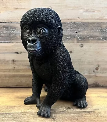 Gorilla Baby Resin Figurine 8.5  X 6  • $45.99