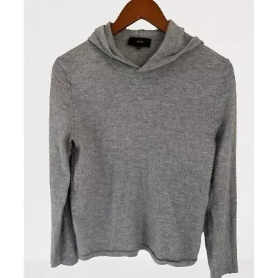 VINCE Hoody Sweater Wool Cashmere Gray Long Sleeve Pullover Size Med • $40.49