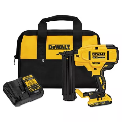 $307.18 • Buy DEWALT 20V MAX Li-Ion XR 18 GA Cordless Brad Nailer Kit DCN680D1 New
