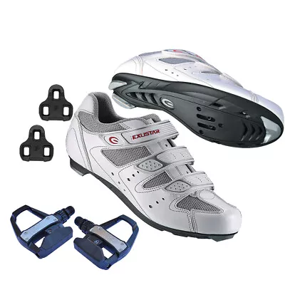 EXUSTAR Road Bike Bicycle Cycling Shimano SPD SL Look Shoes + VP Sealed Pedals • $113.95