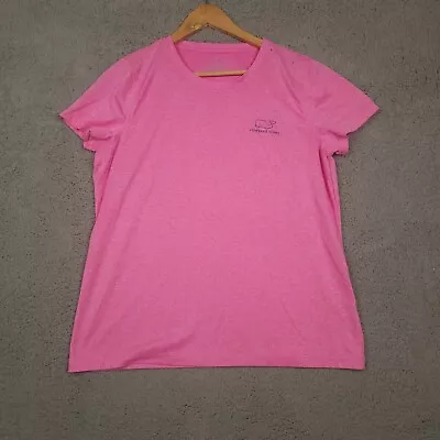 Vinyard Vines Shirt Womens Large Performance Pink Short Sleeve • $8.99