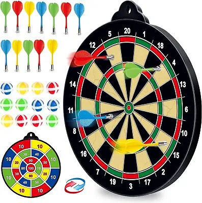 2 In 1 Magnetic Dart Board 12 Pcs Magnetic Darts 12 Sticky Balls Indoor Game • $55