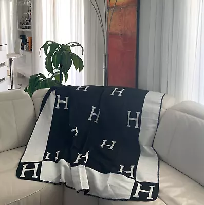 Cashmere Monogram H Home Decor Blankets & Throw Blankets Gifts Decor Blanket • $64.99