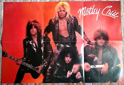 EX Motley Crue Girls Girls Girls  7  VINYL 45 Poster Sleeve 1987 • $27.34