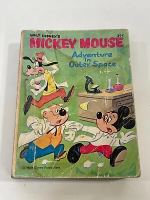 Big Little Book Disney’s Mickey Mouse Adventure In Outer Space 1968 Vintage PB • $12.99