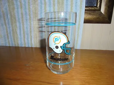 Miami Dolphins Mobil Gas Stations Promo Glass (1) Vintage 1980's • $12