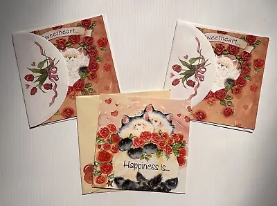 Set Of 3 90s Magníficats Valentines Day Greeting Cards  Margaret Sherry Artwork  • $10