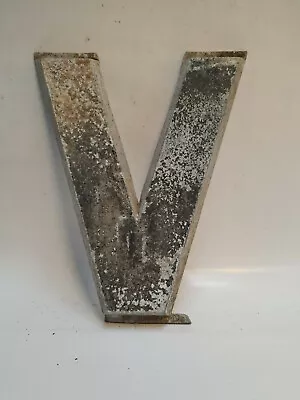 Vintage DRIVE-IN Movie Theatre MARQUEE LETTER - V - Black Metal 22cm Cinema Sign • $11.06