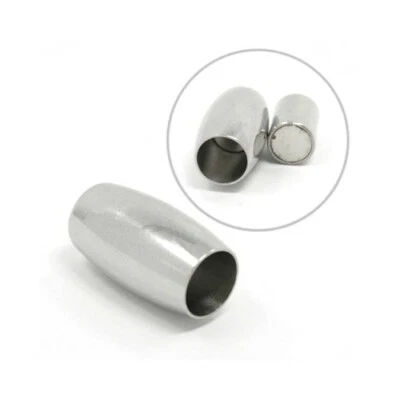 £3.89 • Buy Stainless Steel Magnetic Clasp Silver Barrel 10x18mm
