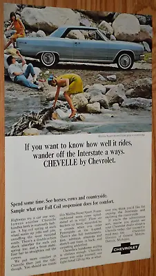 ★1965 Chevy Chevelle Malibu Ss Original Vintage Advertisement Print Ad 65 • $9.99