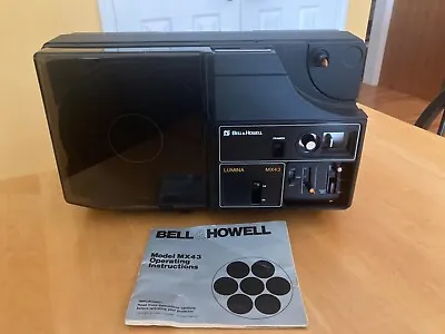 Bell & Howell MX43 Lumina Dual 8mm Movie Projector - Lamp & Motor Works • $22