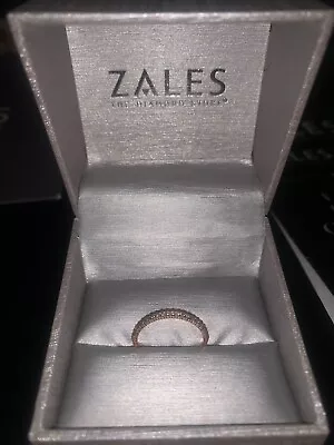 Zales 1/6 CT. T.W. Diamond Band In 10K Rose Gold Ring • $450