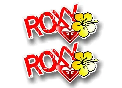 2 Roxy Surfboard Surfing 4''x7'' Decals Vinyl Car Bumper Sticker Hibiscus Decal • $5.93