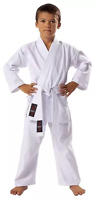 VADER Kids Karate Suit White Childrens Karate Gi Uniform White Belt Size 1  C5 • £12.99