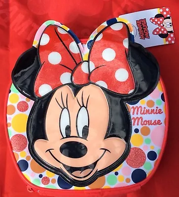 NEW Disney Minnie Mouse Red Thermal Lunch Bag Back To School Dinner • £7.99