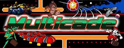 MAME Multicade Arcade Marquee 26”x8” Or Custom Size High Quality Translite • $14.95