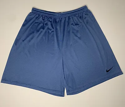 Nike Team Mesh Gym Shorts Vintage XL Basketball Rare Blue Color Travis Scott 90s • $35
