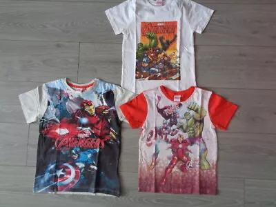 Boys Assorted Marvel Avengers T-shirts Age 4/5yrs - 7/8 Yrs New - Uk Seller • £3.99