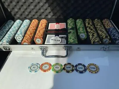 Brybelly Monte Carlo Poker Chip Set 500 14G Clay • $313.62
