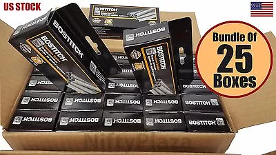 Lot Of 25 New Boxes Stanley-Bostitch B8 Staples 1/4  5000 Per Box 125000 Total • $67.99