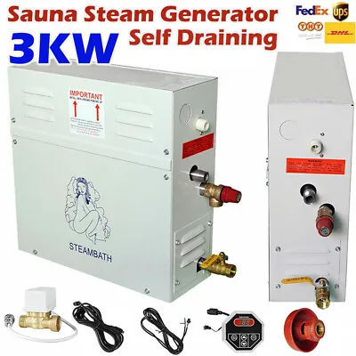 3KW QuickStart Steam Generator Spa Shower With Built-in Auto Drain & Controller • $250.65