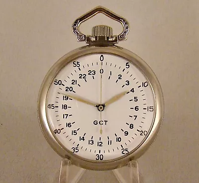 WWII ELGIN  B.W RAYMOND  NAVIGATION WATCH G.C.T. 21j OPEN FACE 16s POCKET WATCH • $835