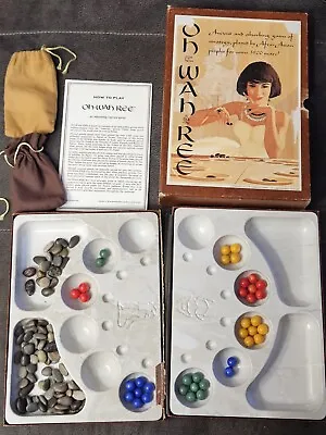 Vintage 1962 Oh Wah Ree Mancala Marble Style Game Real Rocks • $18.74