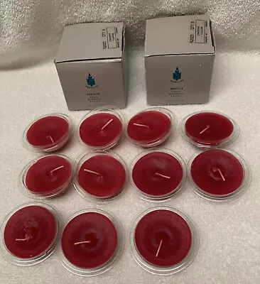 Party Lite Red FLOATER CANDLES 11 Cranberry 2 In Floating Scented N2032 NOS • $11