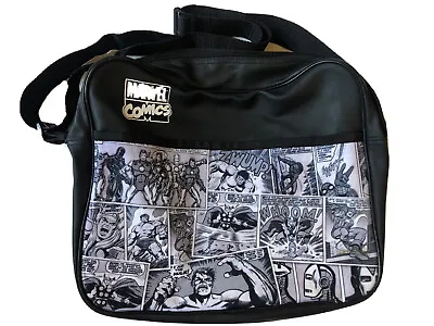 Marvel Comics Messenger Shoulder Book Bag Black & White Spider-Man • $14